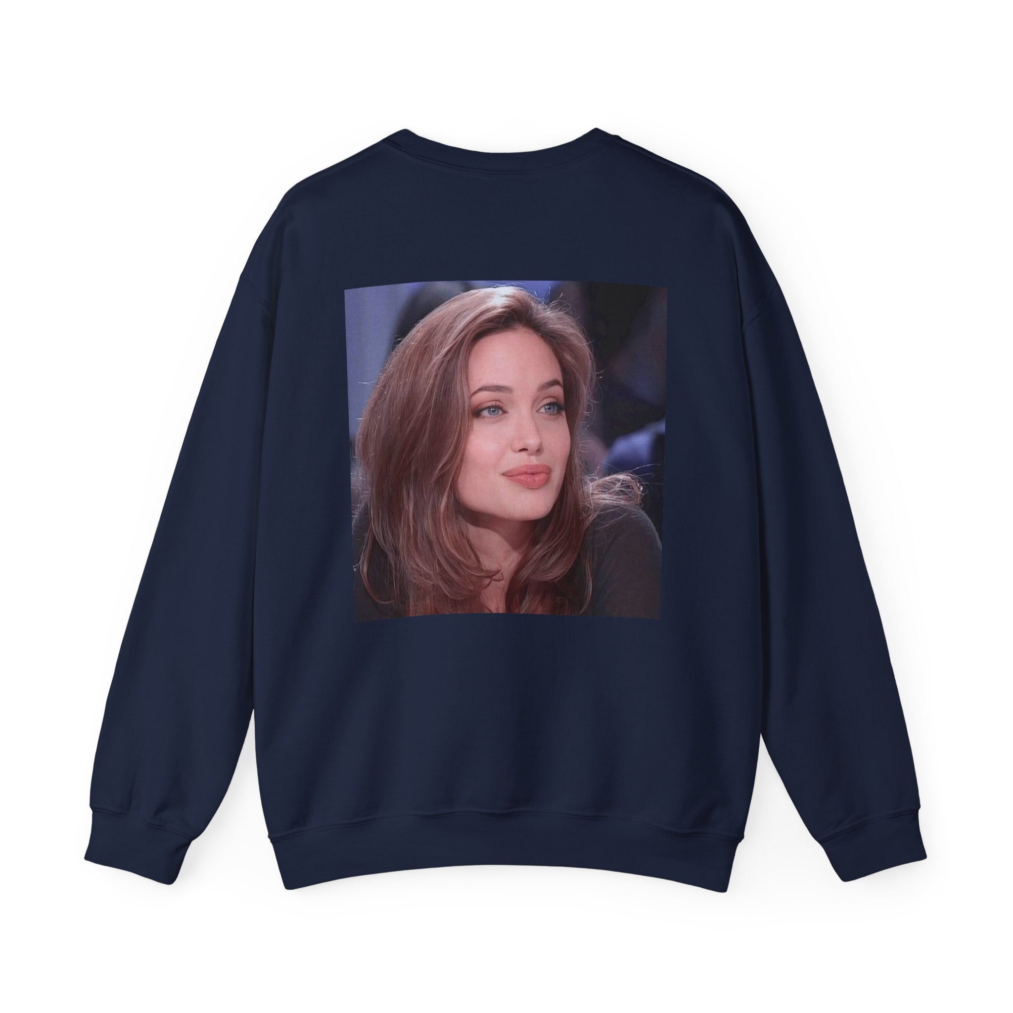 Graphic Crewneck Sweatshirt — Portrait Photo Print with Quote