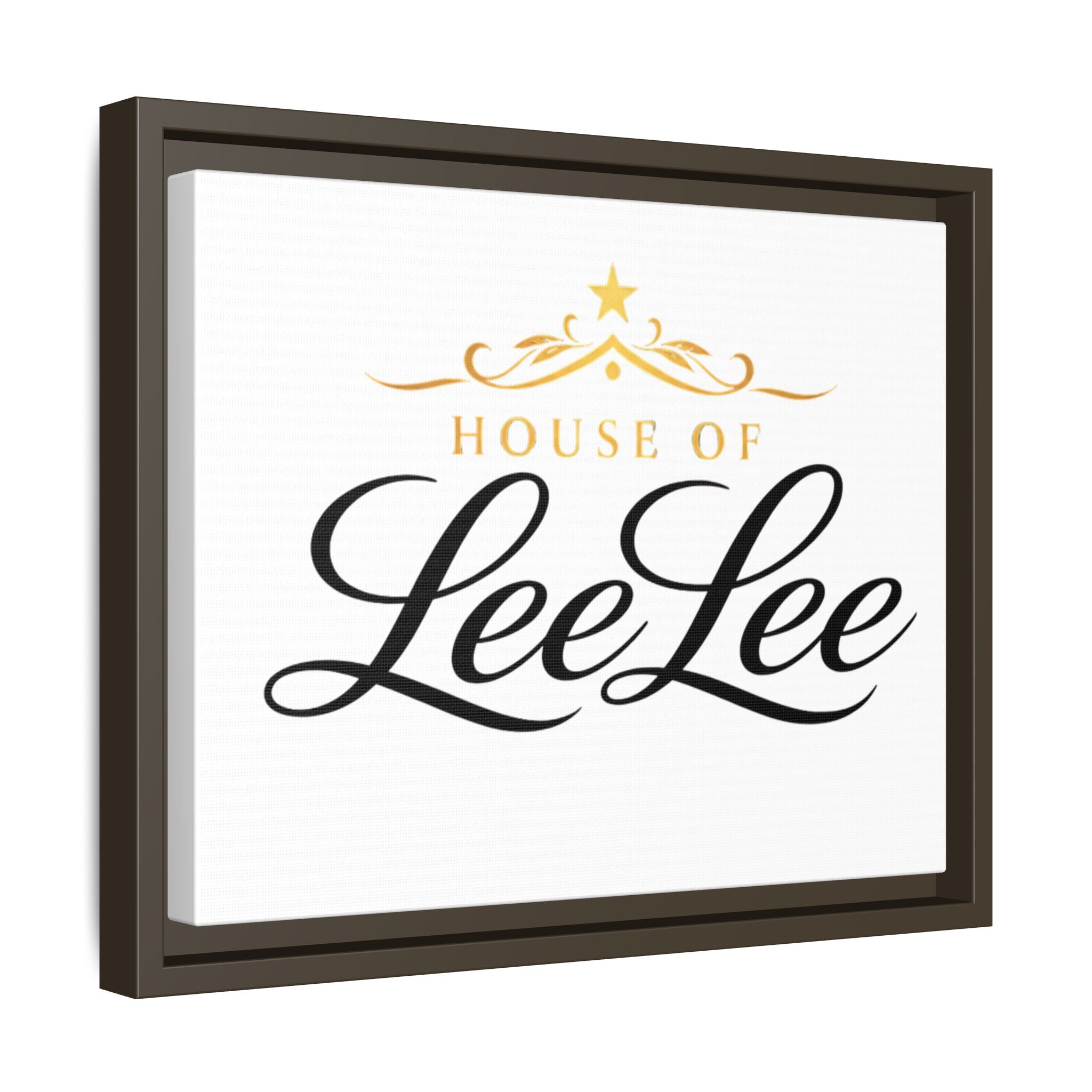 Framed Matte Canvas Print — "House of LeeLee" Script Wall Art