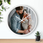 Personalized Family Photo Wall Clock — Custom Newborn & Parents Keepsake