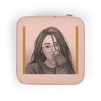 Compact Jewelry Travel Case — Personalized Portrait Pink Travel Jewelry Organizer