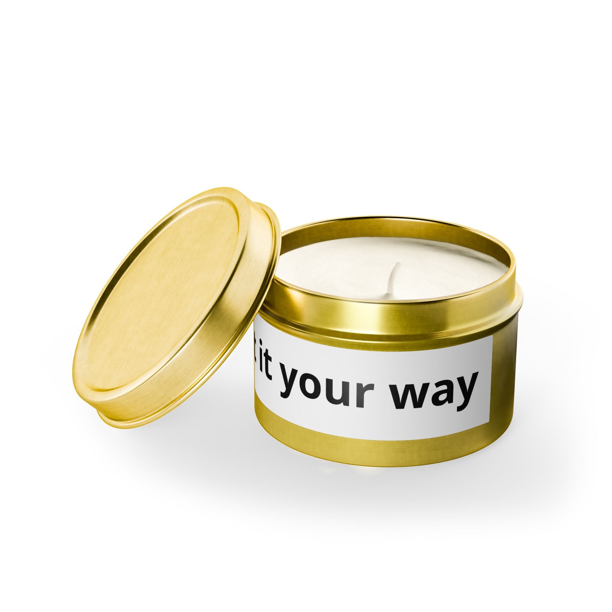 Customizable Tin Candle — 'Print it your way' Personalized Scented Tin