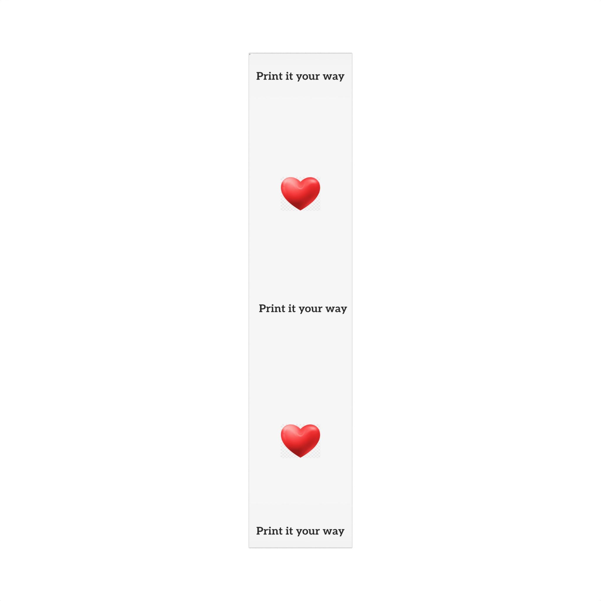 Heart Print Gift Wrap Paper — 'Print it your way' Customizable Wrapping Roll