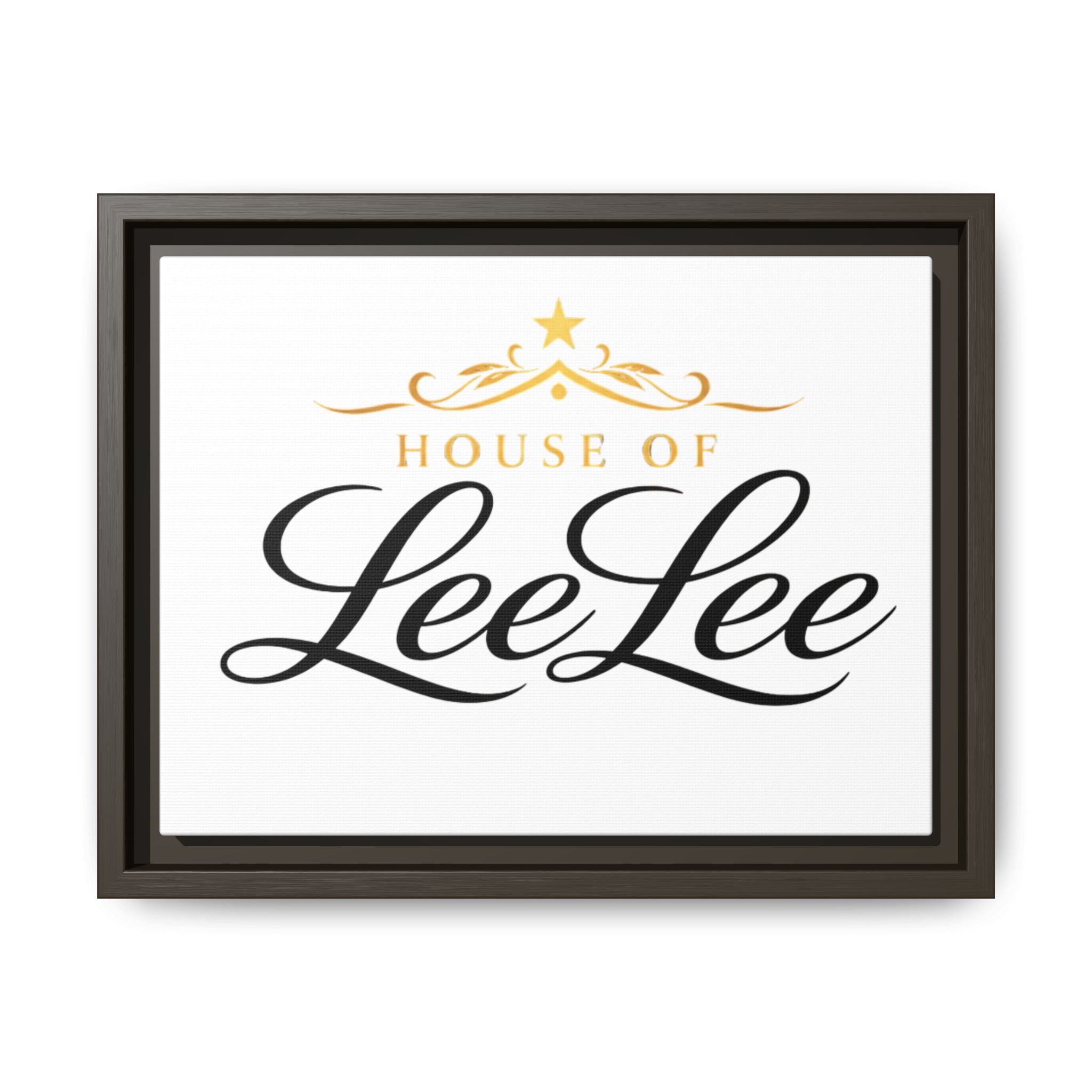 Framed Matte Canvas Print — "House of LeeLee" Script Wall Art