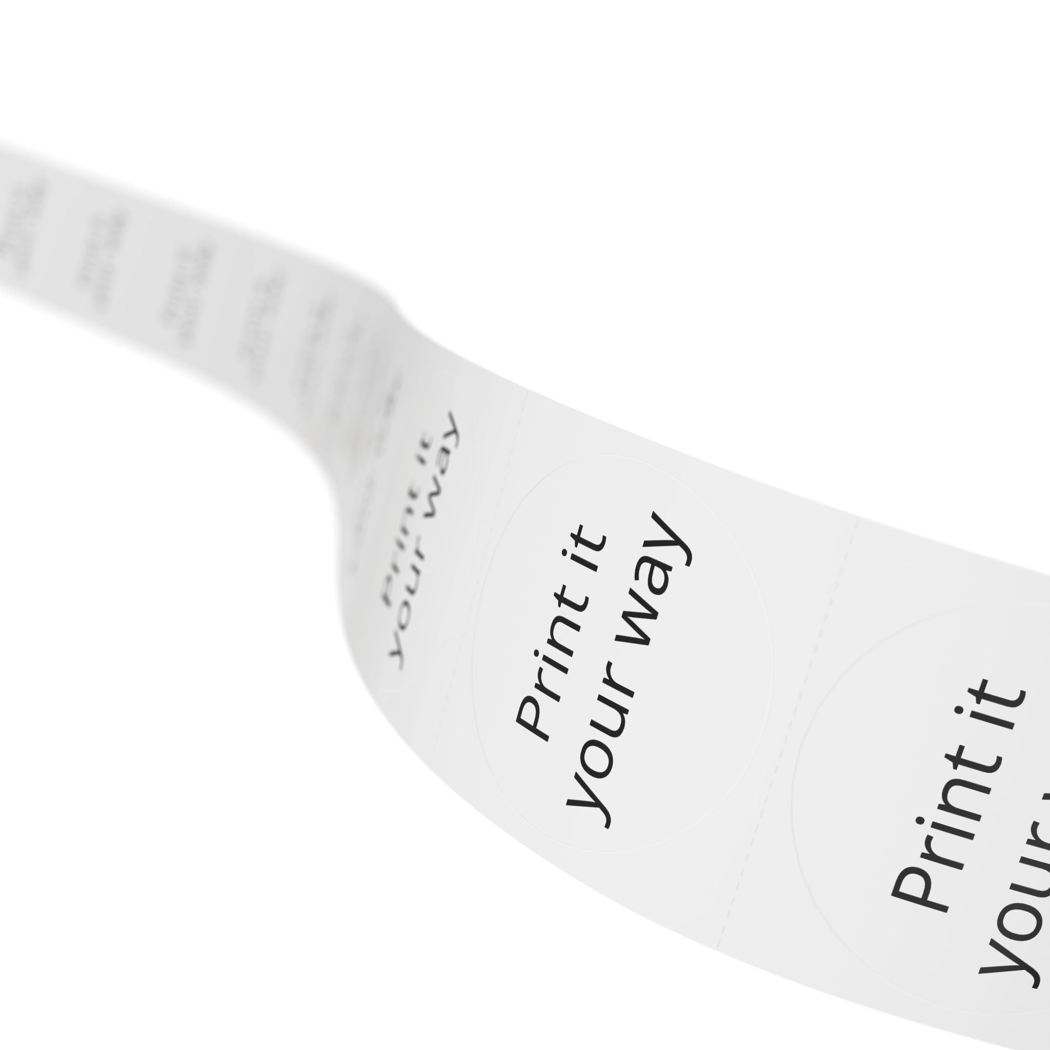 Round Sticker Label Rolls - Custom Printable 'Print it your way' Adhesive Labels