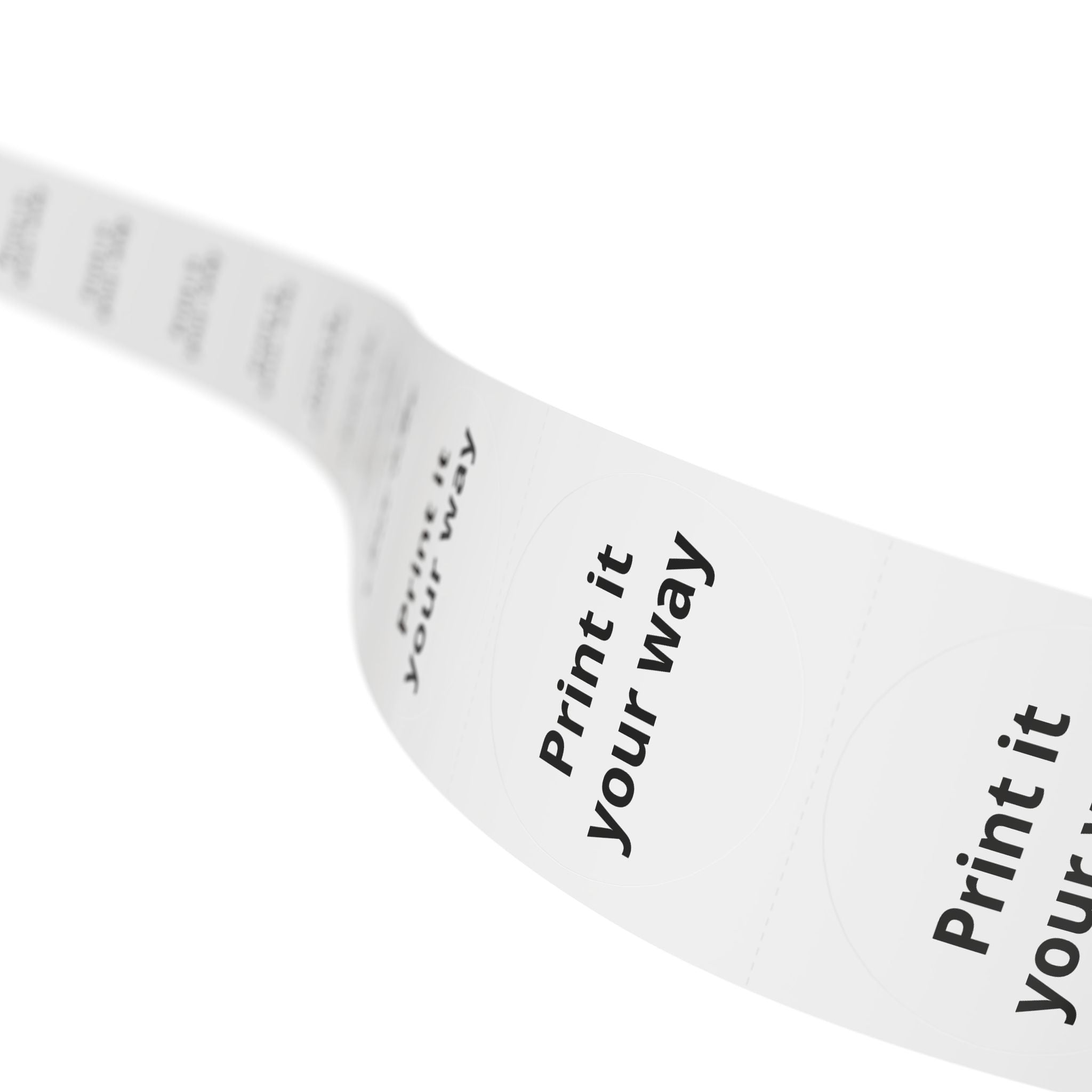 Round Sticker Label Rolls - Custom Printable 'Print it your way' Adhesive Labels