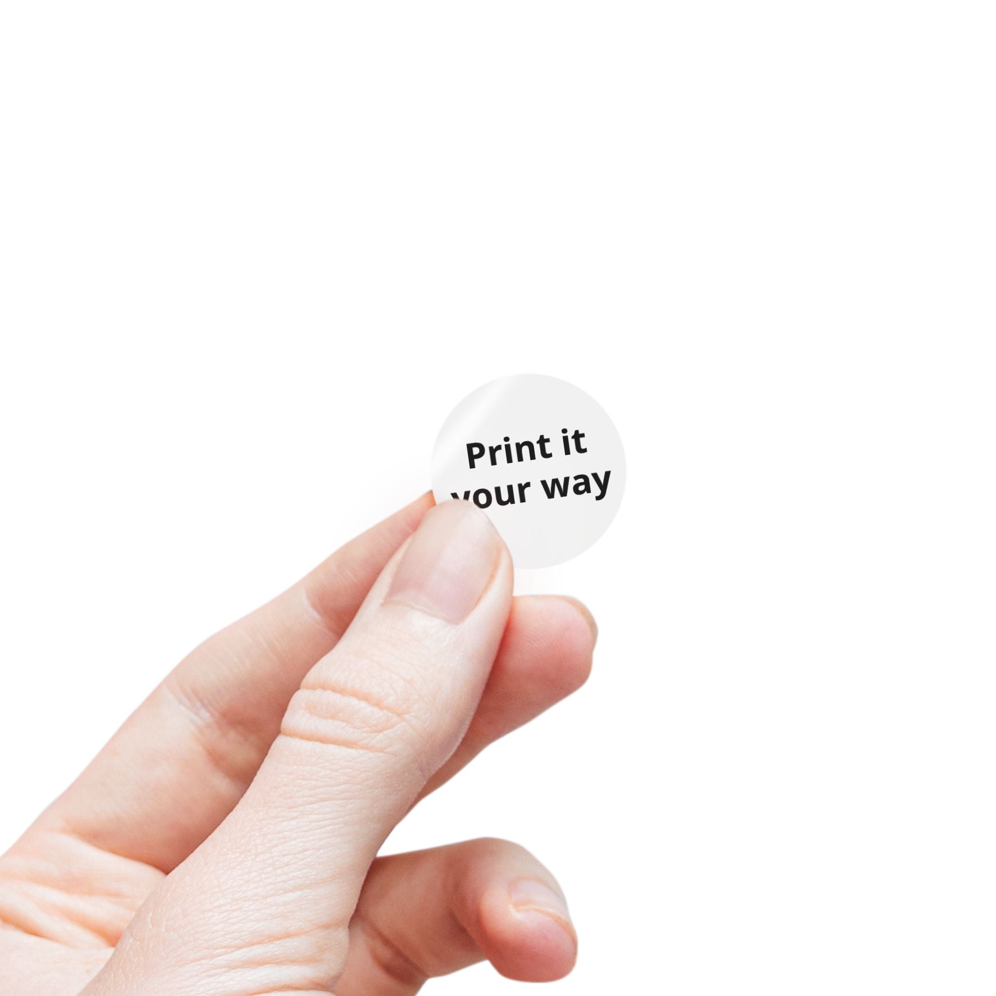 Round Sticker Label Rolls - Custom Printable 'Print it your way' Adhesive Labels