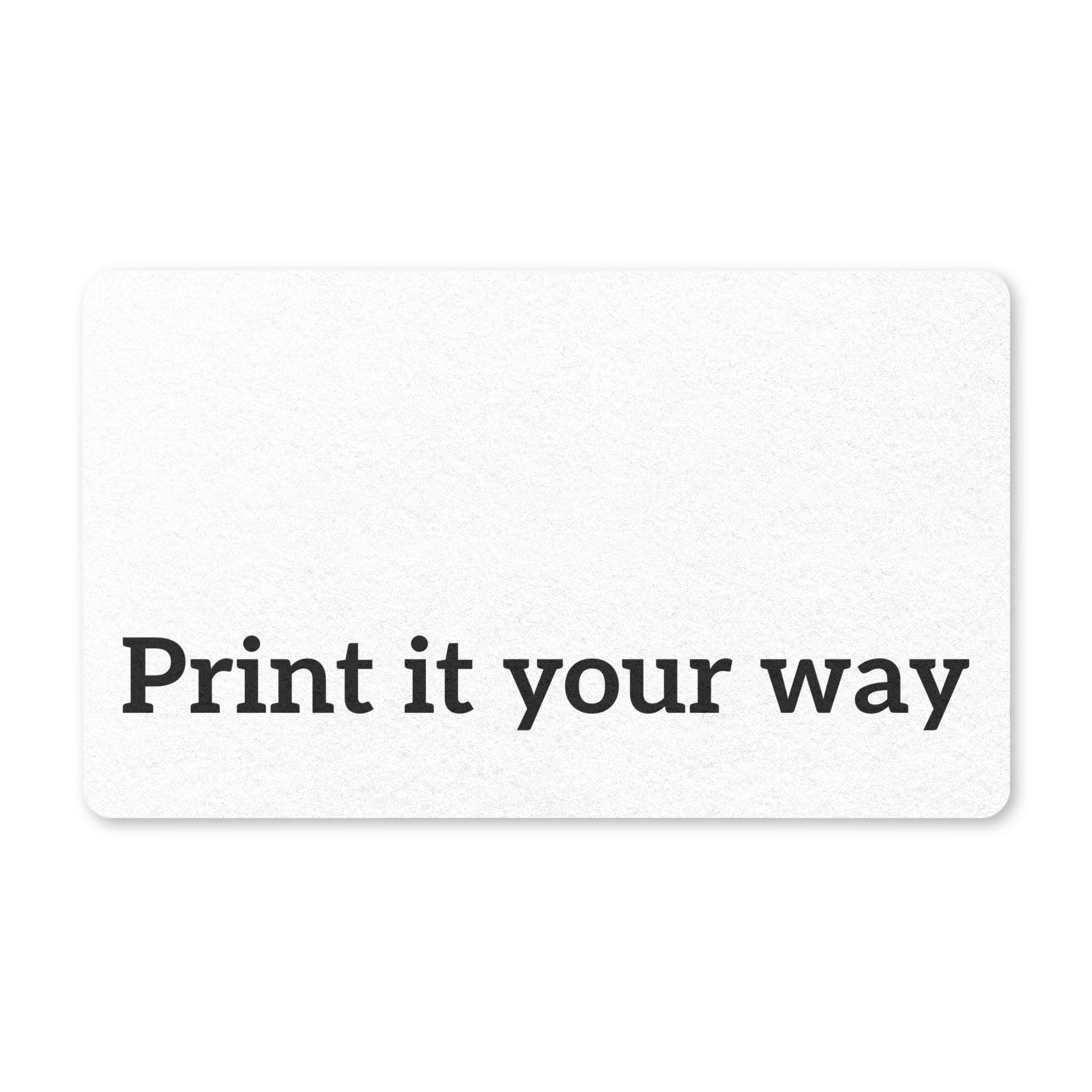 Custom Polyester Doormat — "Print it your way" Personalized Entry Mat