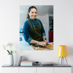 Matte Poster — Female Home Chef Portrait Kitchen Wall Art