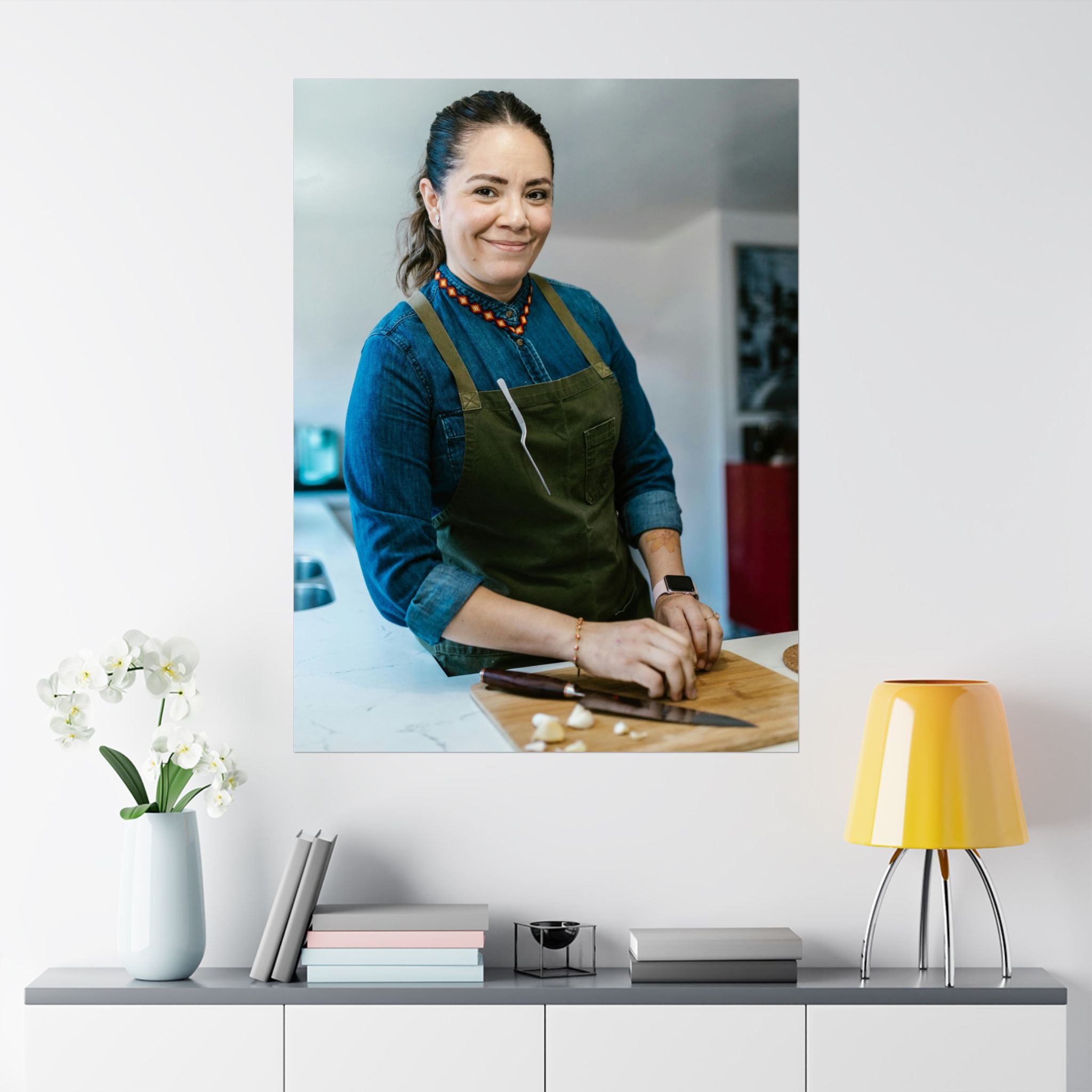 Matte Poster — Female Home Chef Portrait Kitchen Wall Art