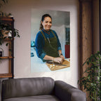 Matte Poster — Female Home Chef Portrait Kitchen Wall Art