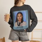 Graphic Crewneck Sweatshirt — Portrait Photo Print with Quote