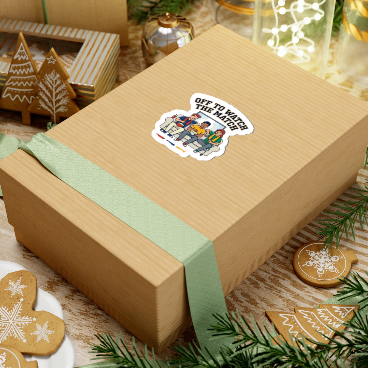 Off to Watch the Match Kiss-Cut Stickers | soccer watch party, country colors