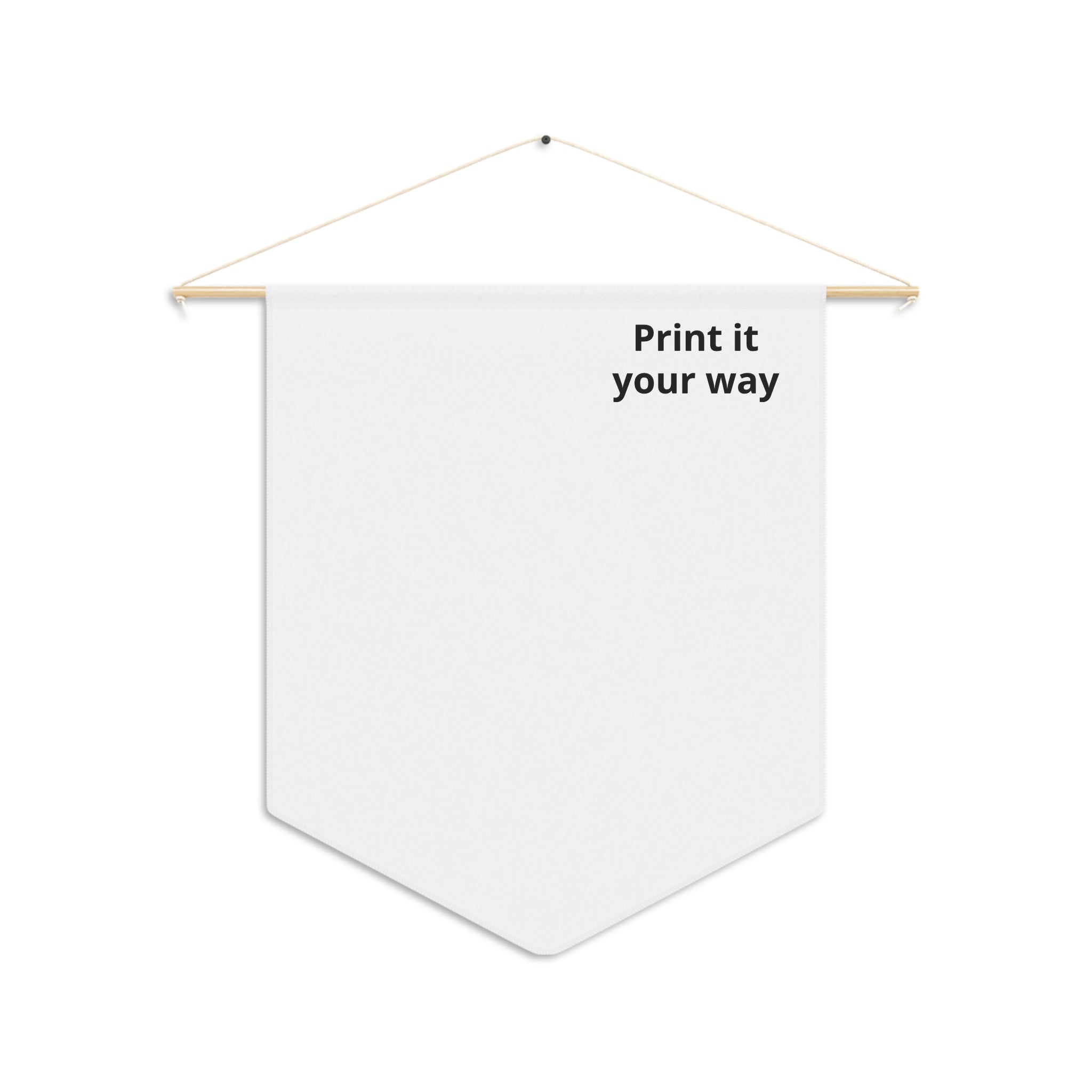 Custom Printed Pennant Banner — Personalized Wall Pennant, 'Print It Your Way'