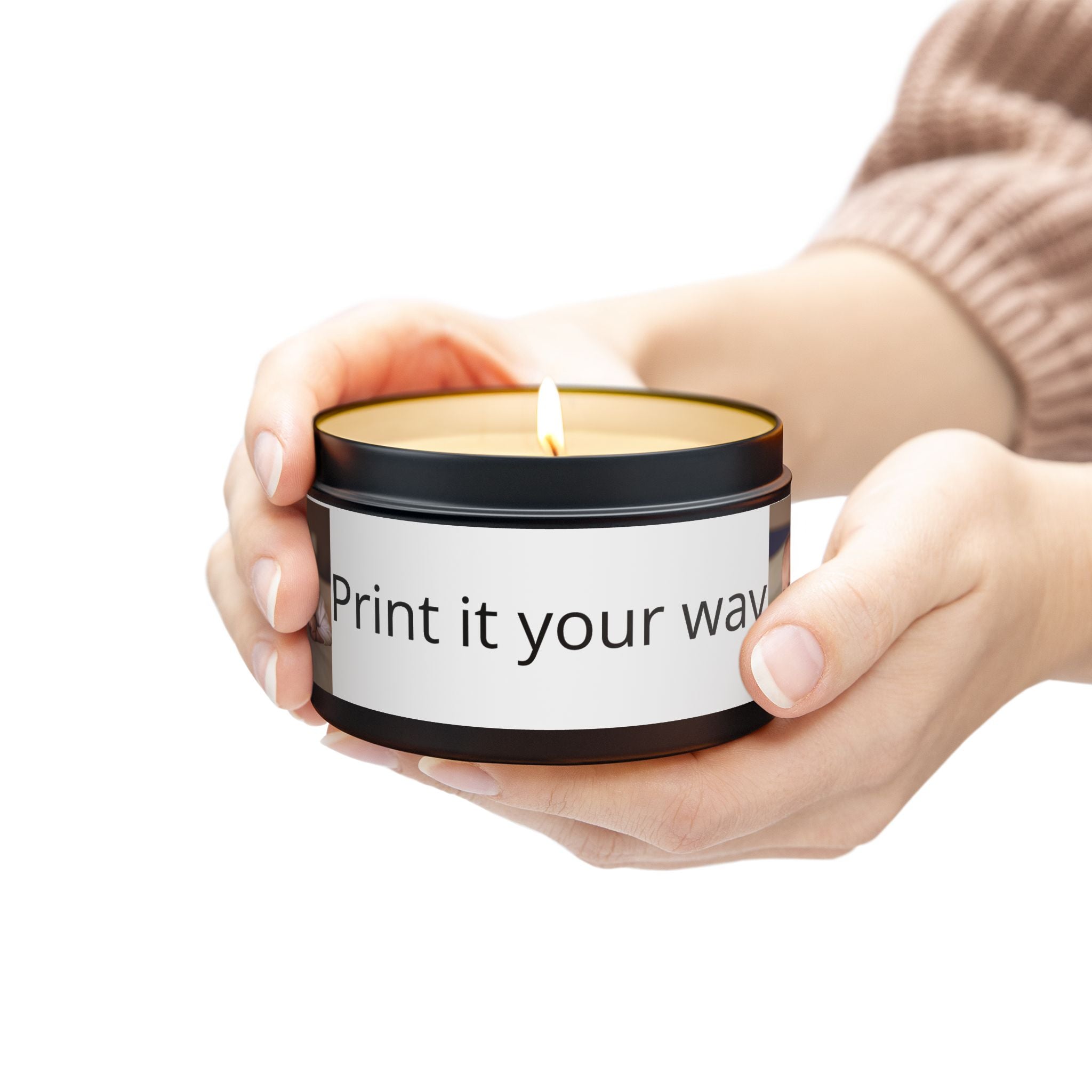 Personalized Tin Candle — Custom Photo & Text Scented Candle Gift