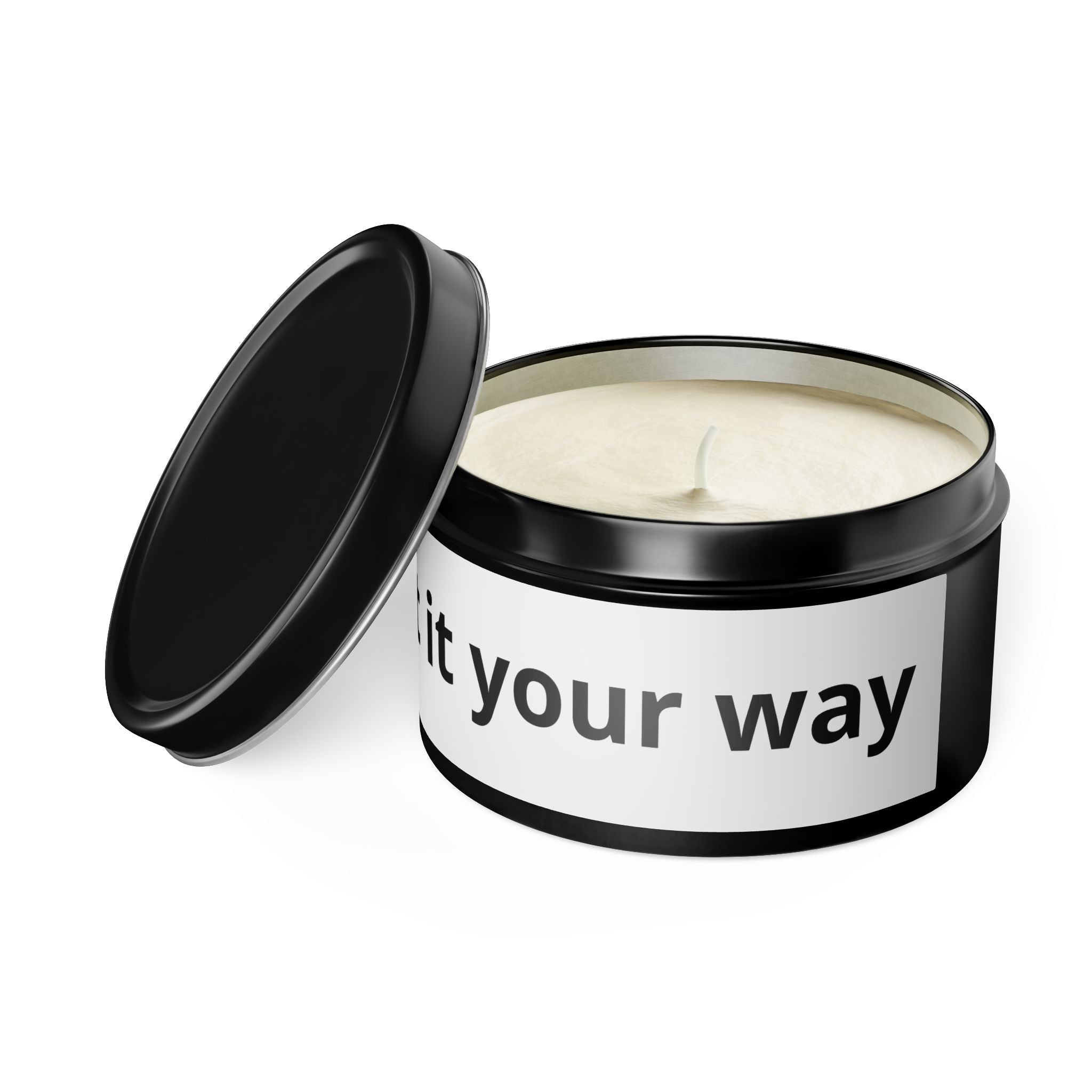 Customizable Tin Candle — 'Print it your way' Personalized Scented Tin
