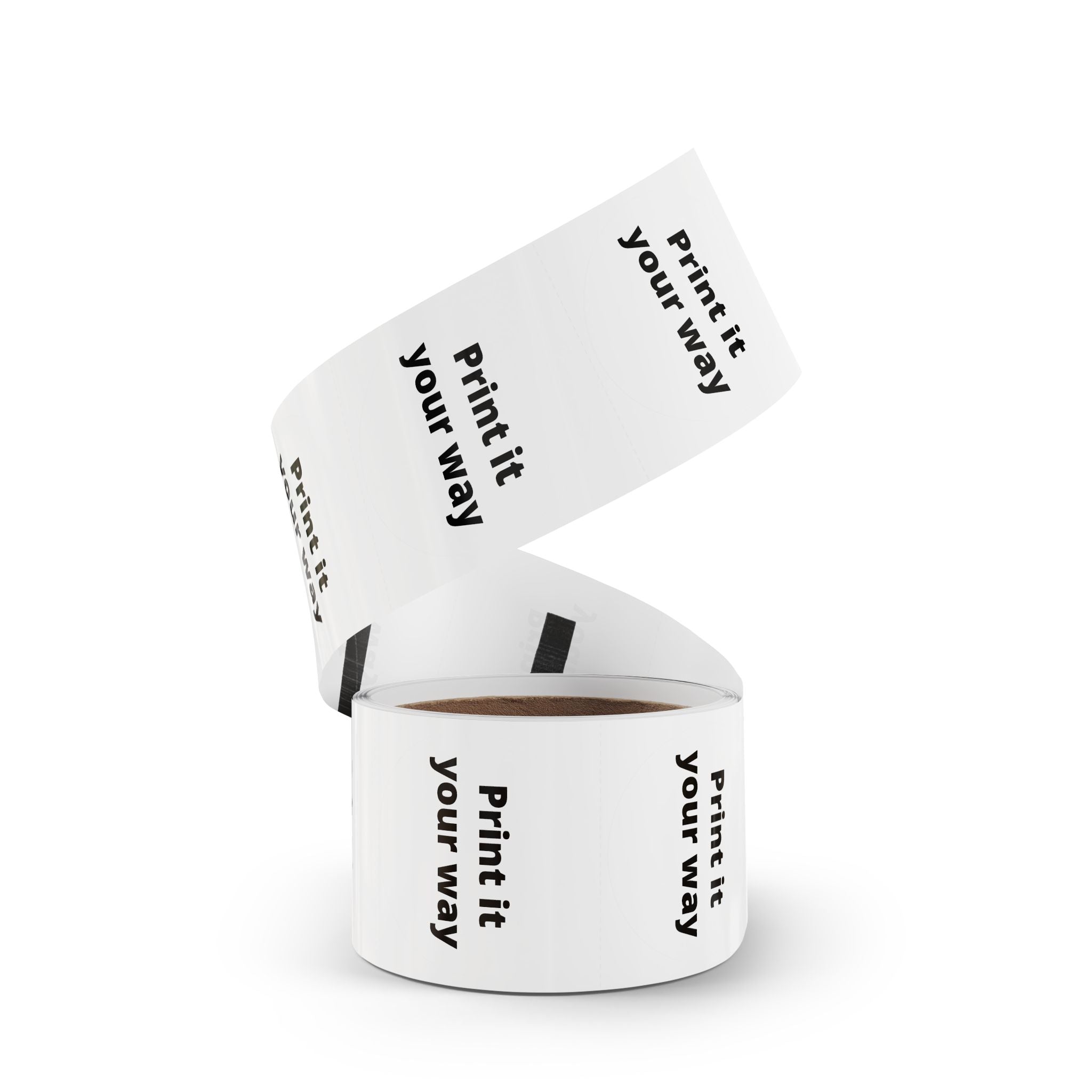 Round Sticker Label Rolls - Custom Printable 'Print it your way' Adhesive Labels