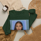 Graphic Crewneck Sweatshirt — Portrait Photo Print with Quote