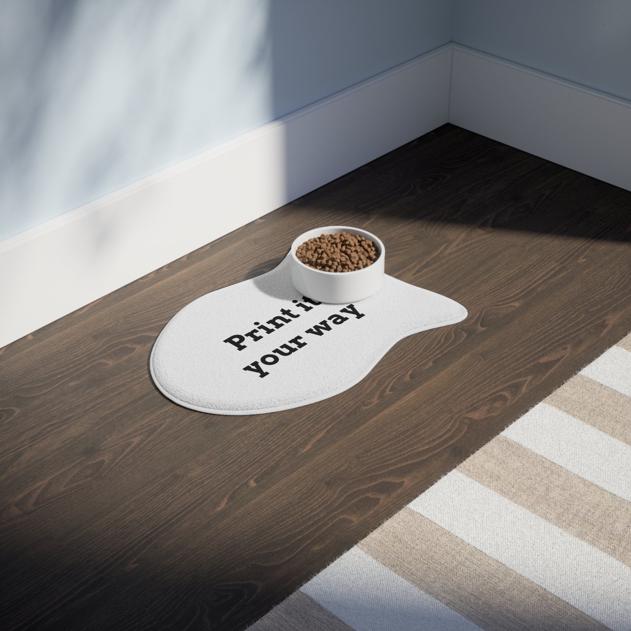 Custom Pet Feeding Mat — Personalized Dog & Cat Bowl Placemat ("Print it your way")