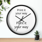 Minimalist "Print It Your Way" Wall Clock — Modern Monochrome Home Decor