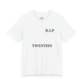 T-Shirt — R.I.P Twenties Front Text & Sunset Palm Back Graphic