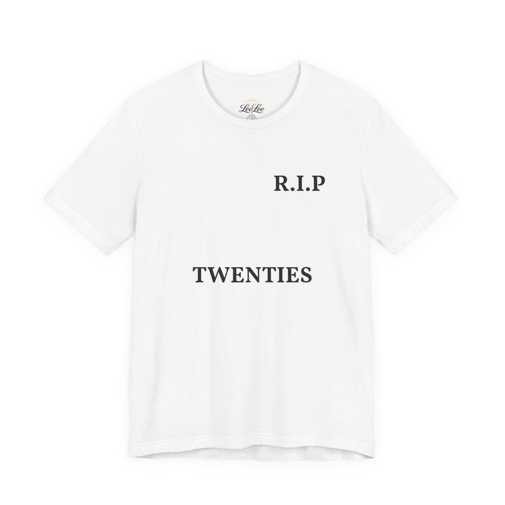 T-Shirt — R.I.P Twenties Front Text & Sunset Palm Back Graphic