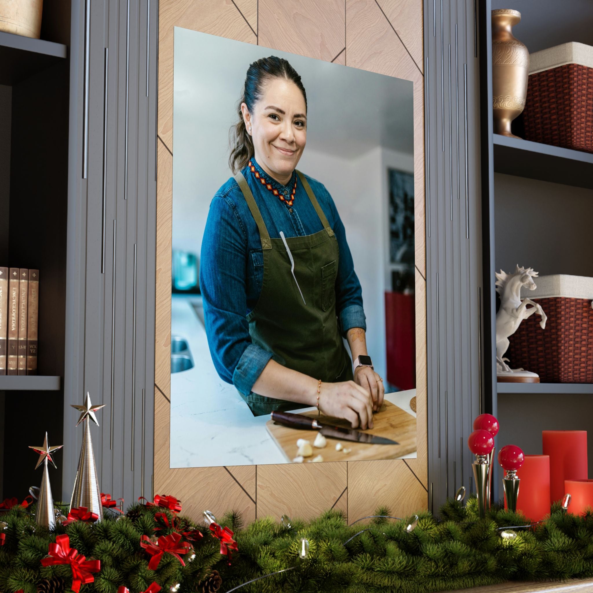Matte Poster — Female Home Chef Portrait Kitchen Wall Art