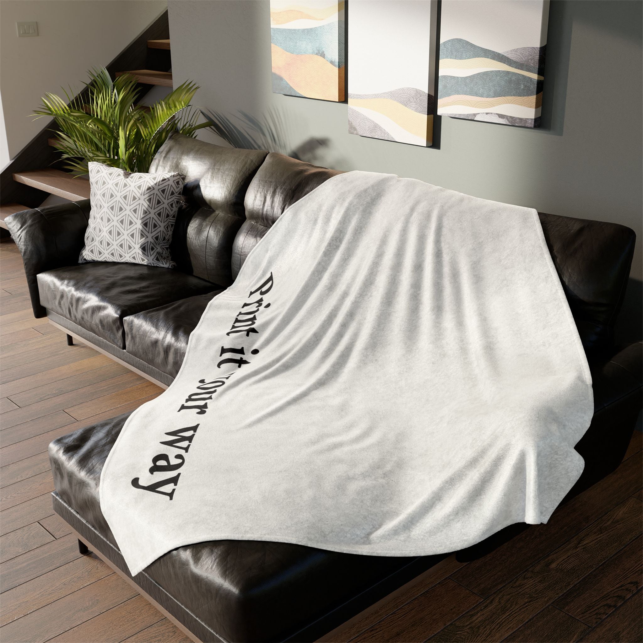 Customizable Soft Polyester Blanket — "Print It Your Way" Personalized Throw