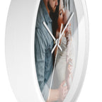 Personalized Family Photo Wall Clock — Custom Newborn & Parents Keepsake