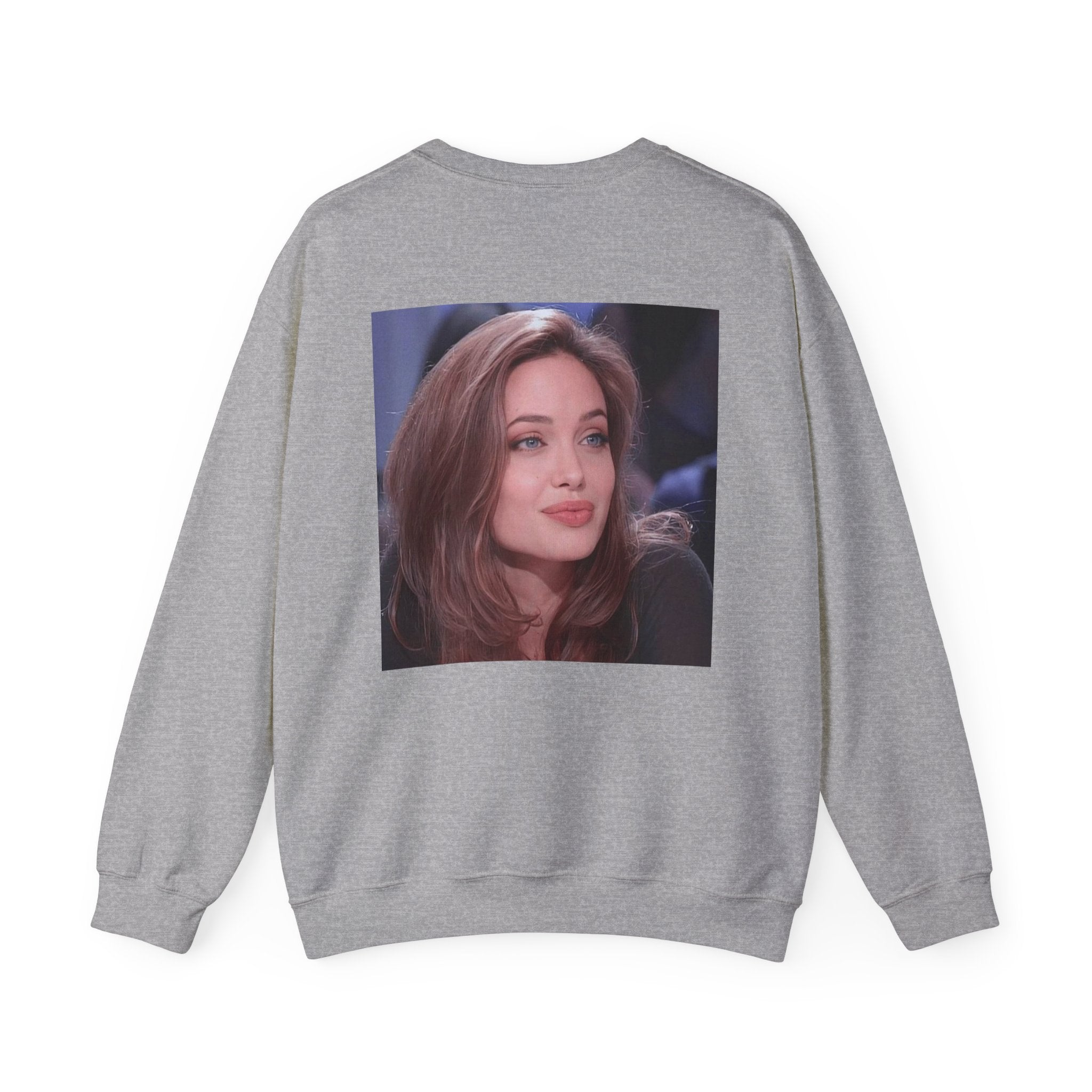 Graphic Crewneck Sweatshirt — Portrait Photo Print with Quote