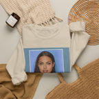 Graphic Crewneck Sweatshirt — Portrait Photo Print with Quote