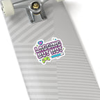 Lagging But Hot Kiss-Cut Sticker | Y2K, bubblegum glitter, cyber gamer