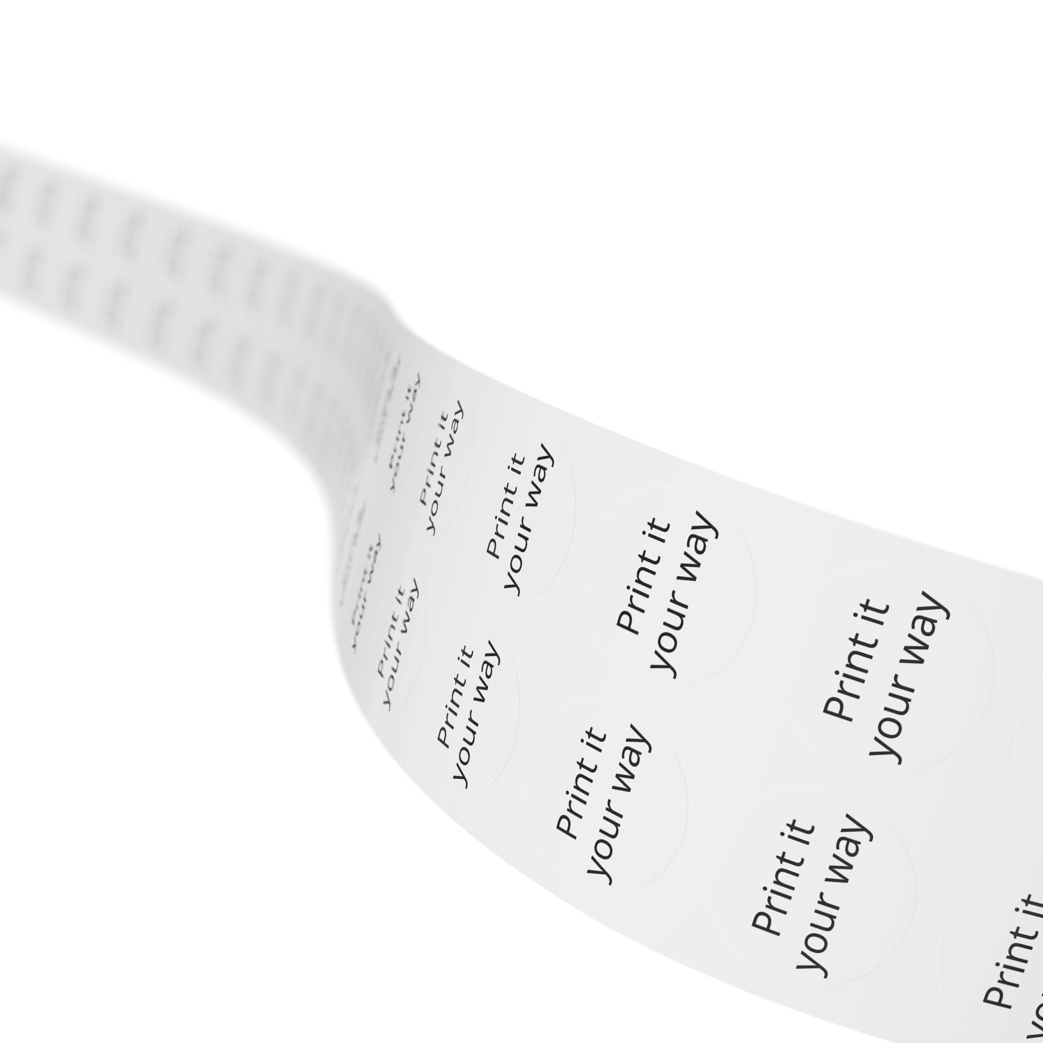 Round Sticker Label Rolls - Custom Printable 'Print it your way' Adhesive Labels