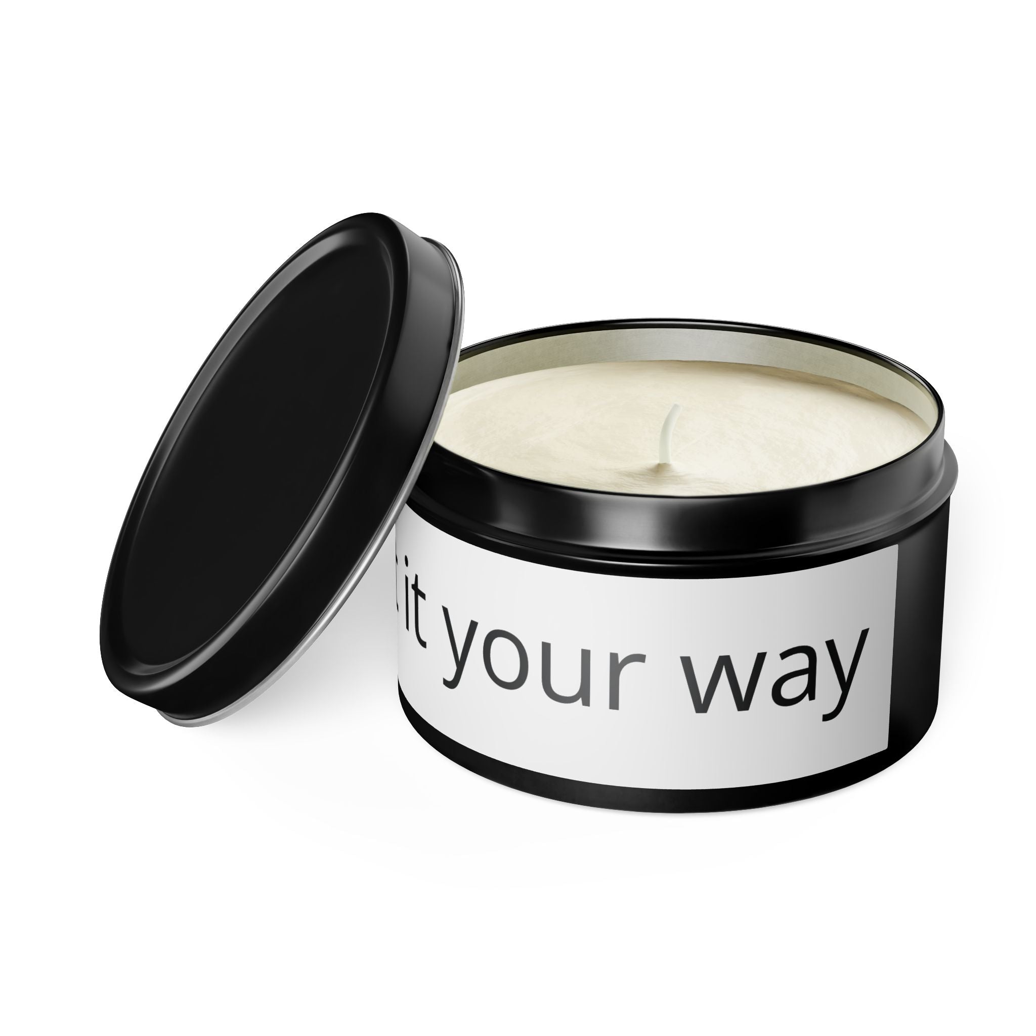 Customizable Tin Candle — 'Print it your way' Personalized Scented Tin