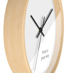 Minimal Custom Wall Clock — 'Print It Your Way' Modern White Face