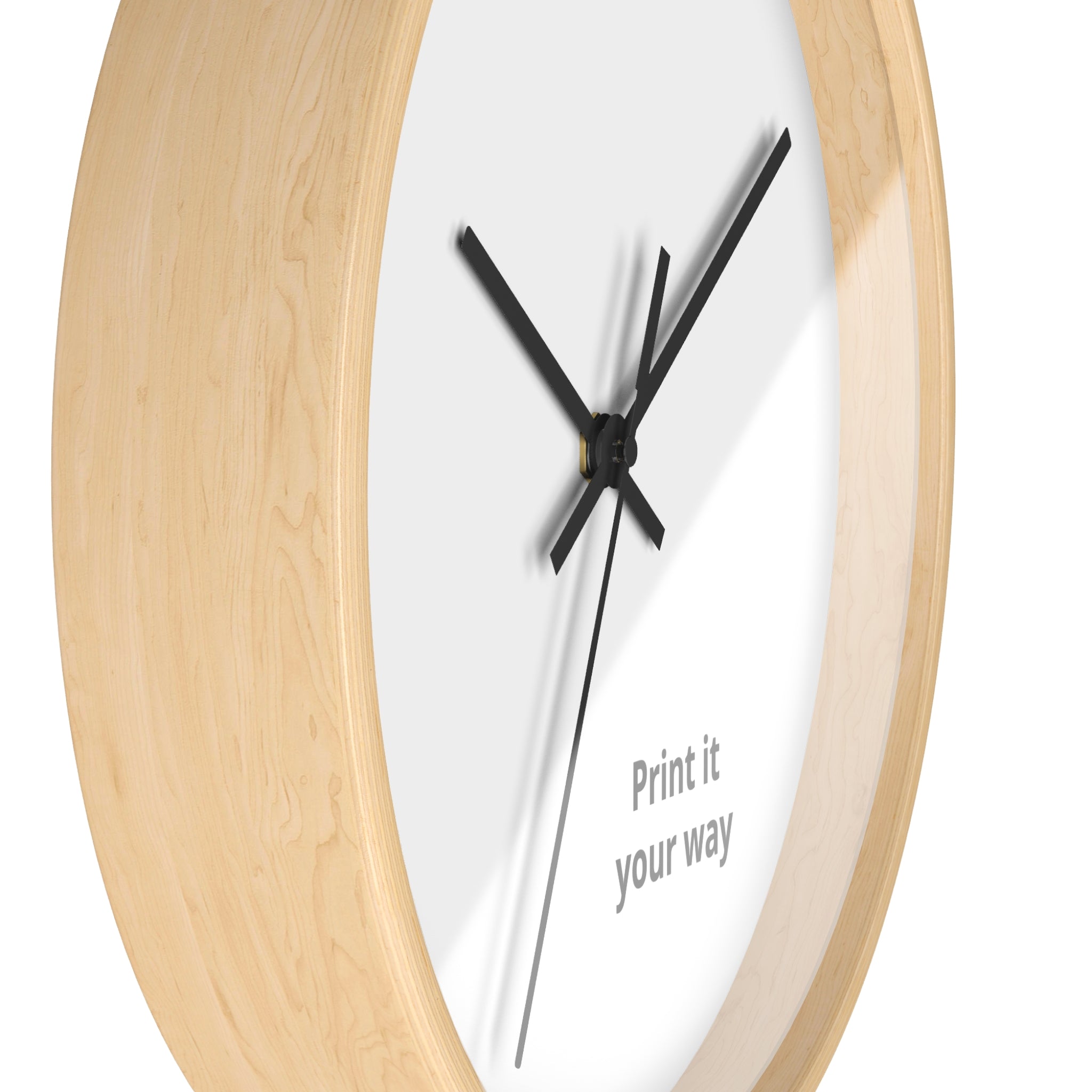 Minimal Custom Wall Clock — 'Print It Your Way' Modern White Face