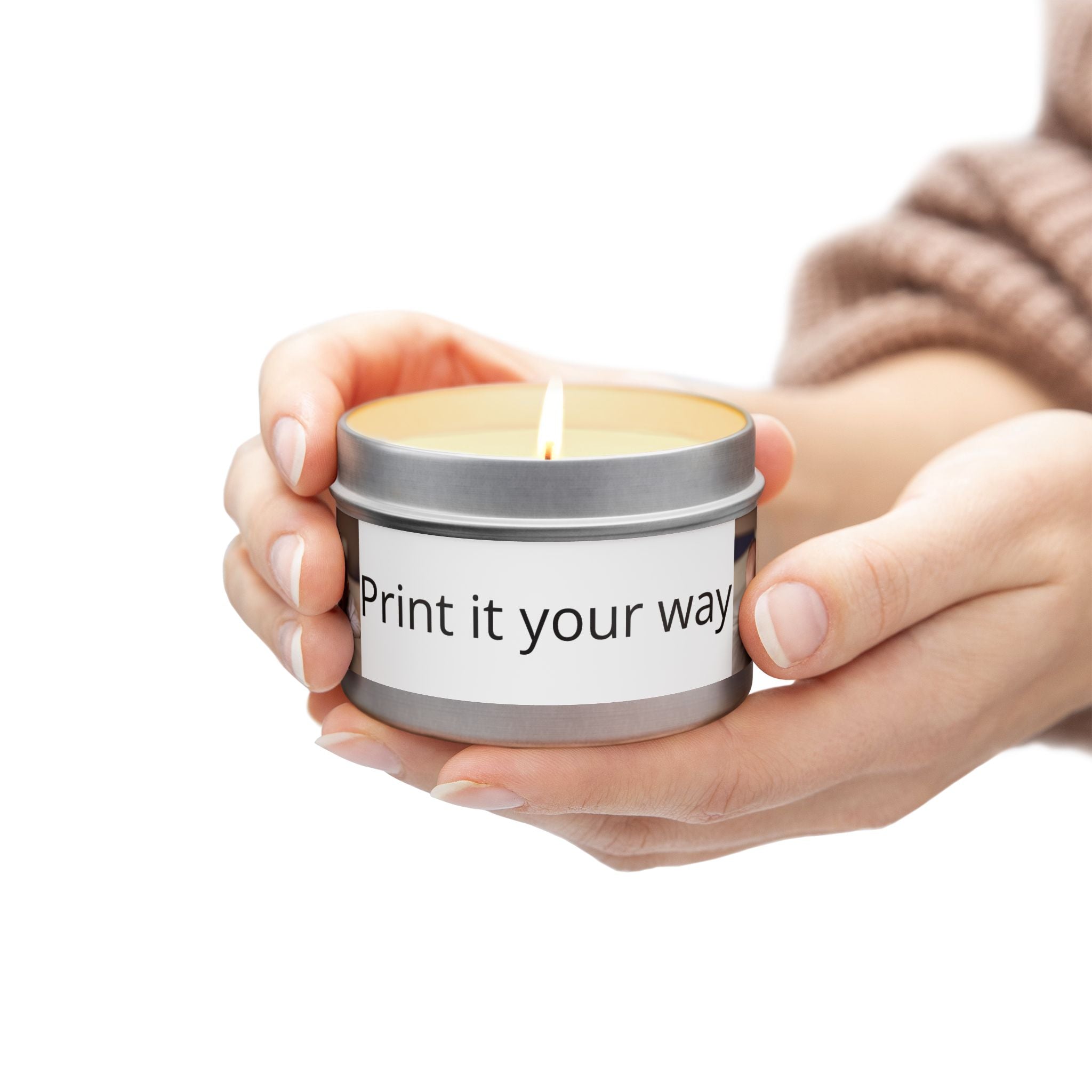 Personalized Tin Candle — Custom Photo & Text Scented Candle Gift