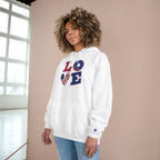 Patriotic LOVE Hoodie — USA Flag Letters & "You Won My Heart" Tic‑Tac‑Toe Back