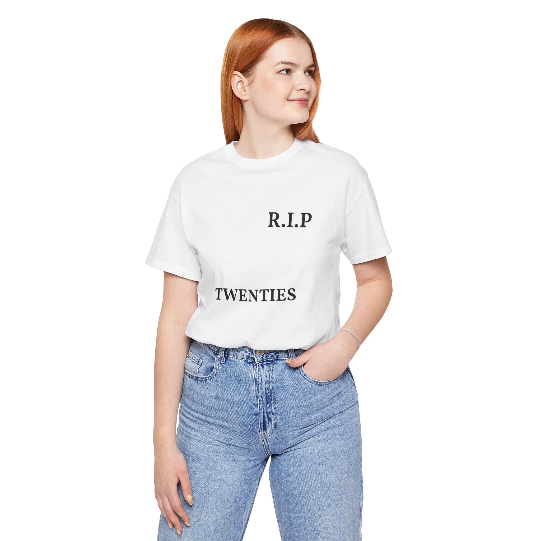 T-Shirt — R.I.P Twenties Front Text & Sunset Palm Back Graphic