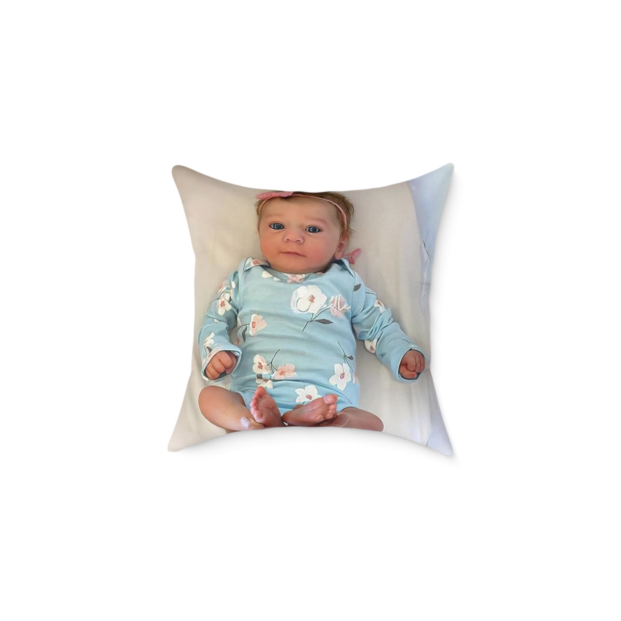 Custom Photo Square Pillow — Personalized Canvas Throw Pillow (Print It Your Way)