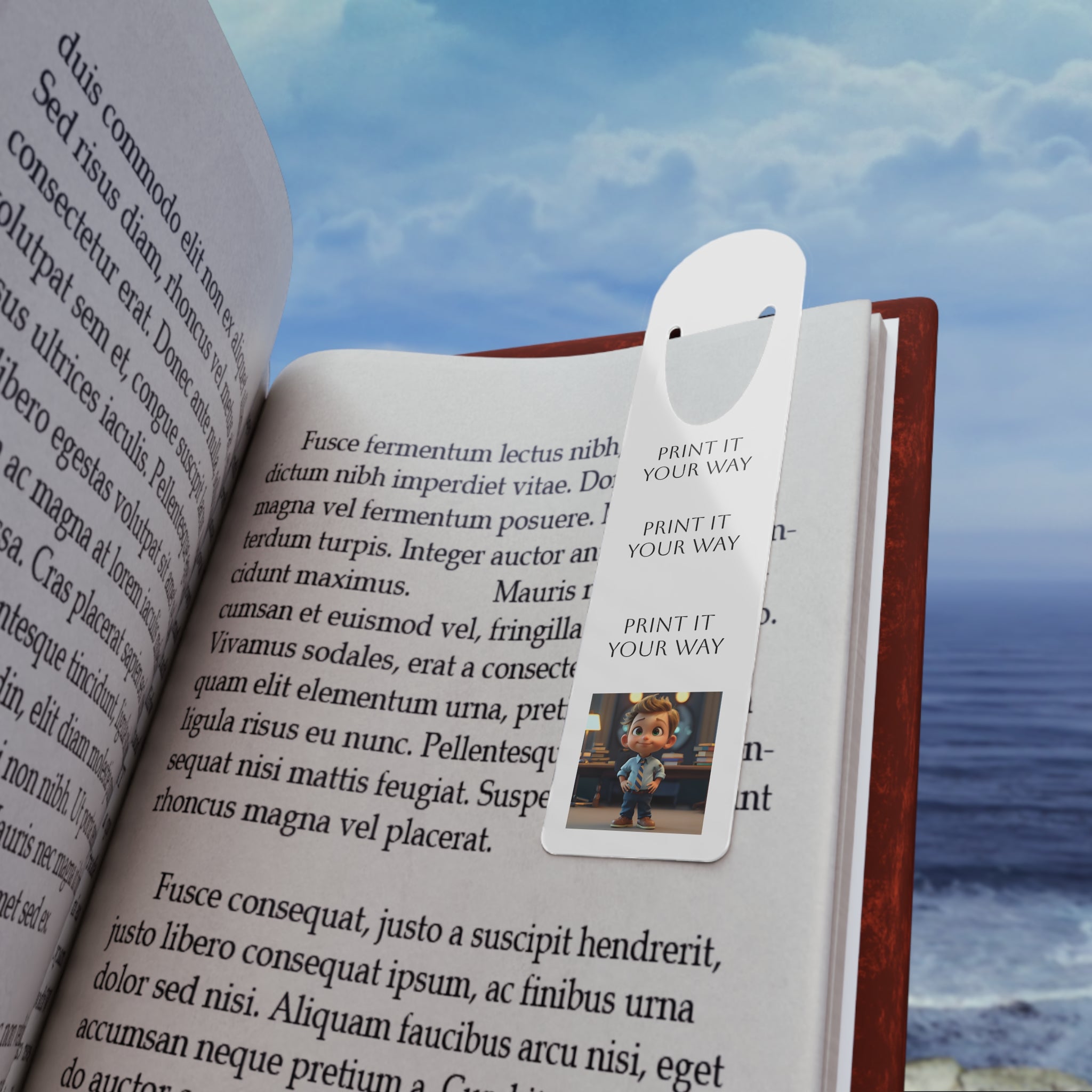 Personalized Photo Bookmark — Custom "Print It Your Way" Metal Bookmark for Readers & Gifts