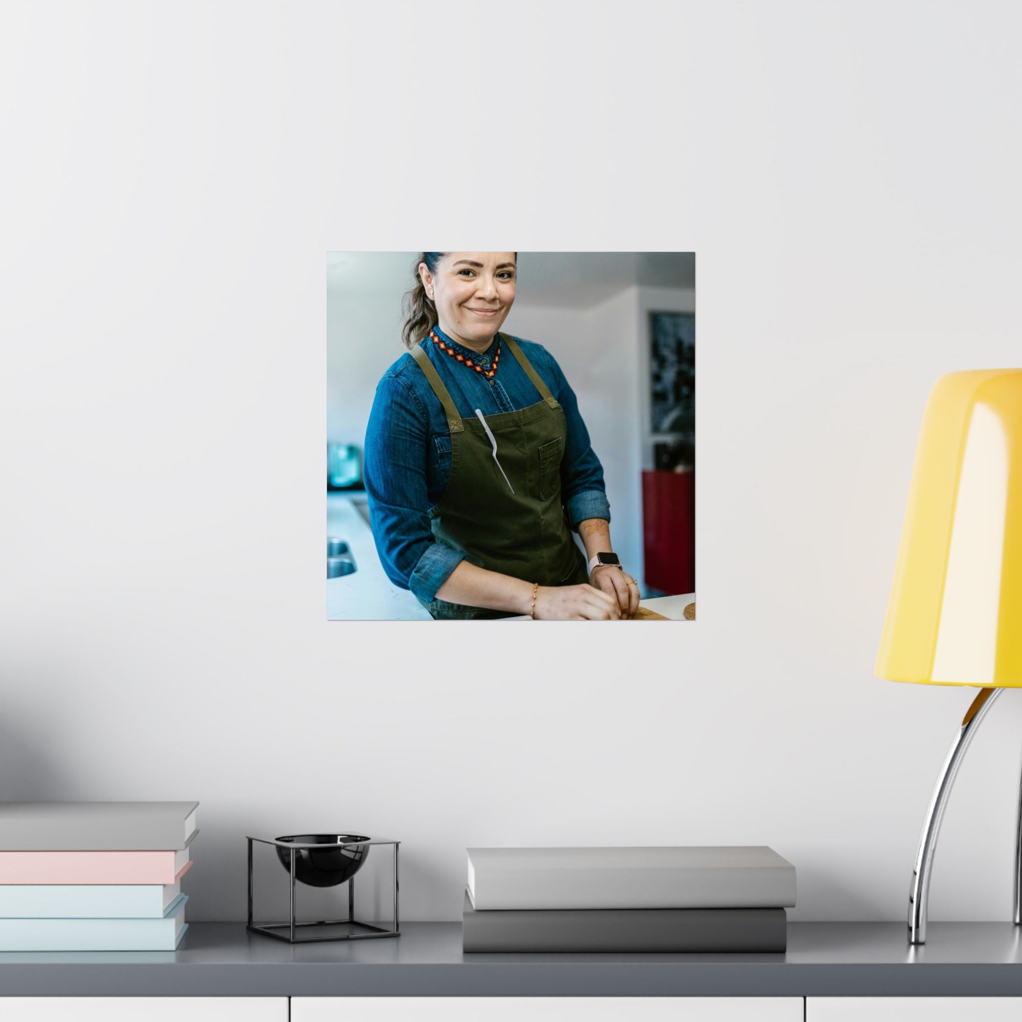 Matte Poster — Female Home Chef Portrait Kitchen Wall Art