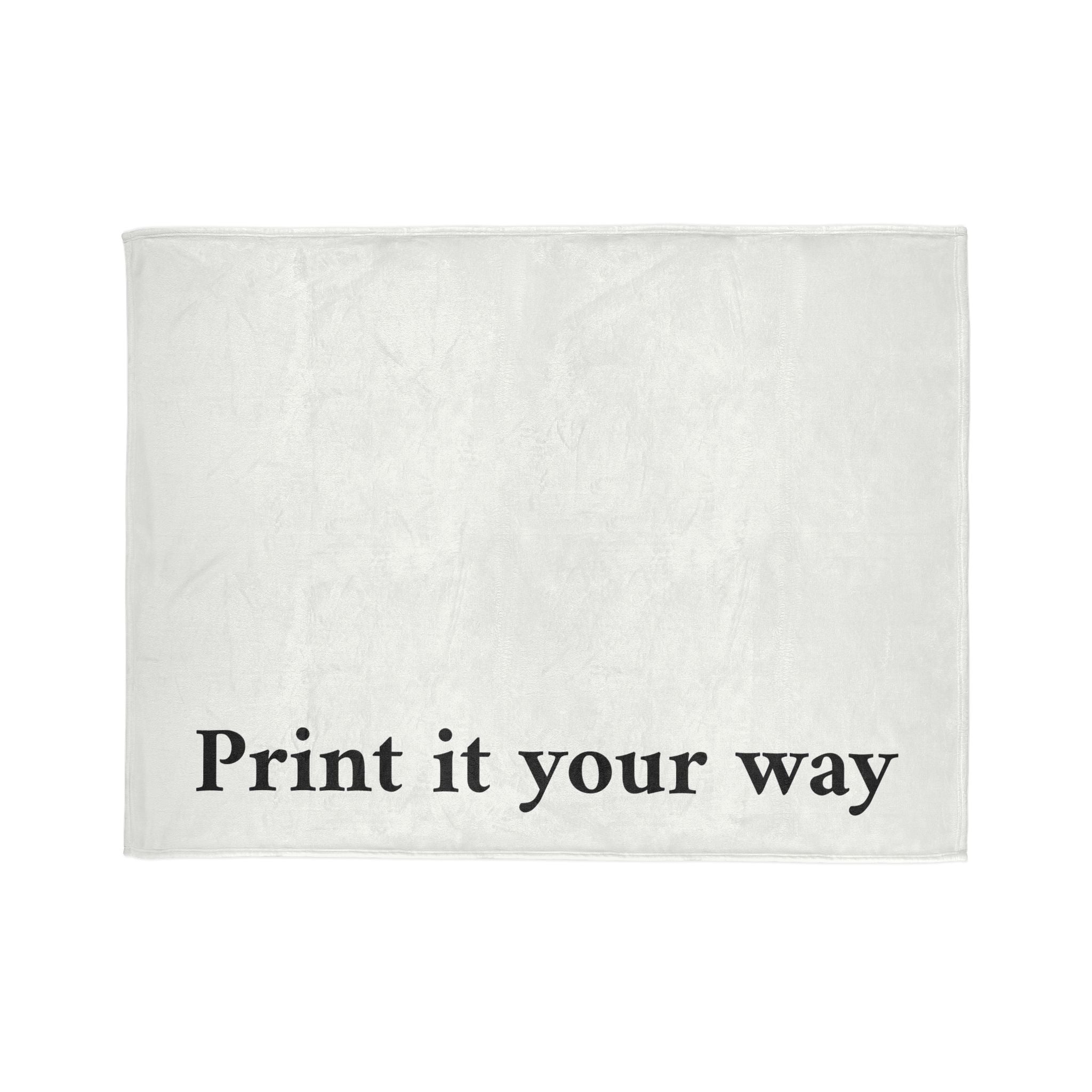 Customizable Soft Polyester Blanket — "Print It Your Way" Personalized Throw