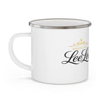 Enamel Camping Mug — House of LeeLee Logo Rustic Coffee Cup for Camping & Gifts