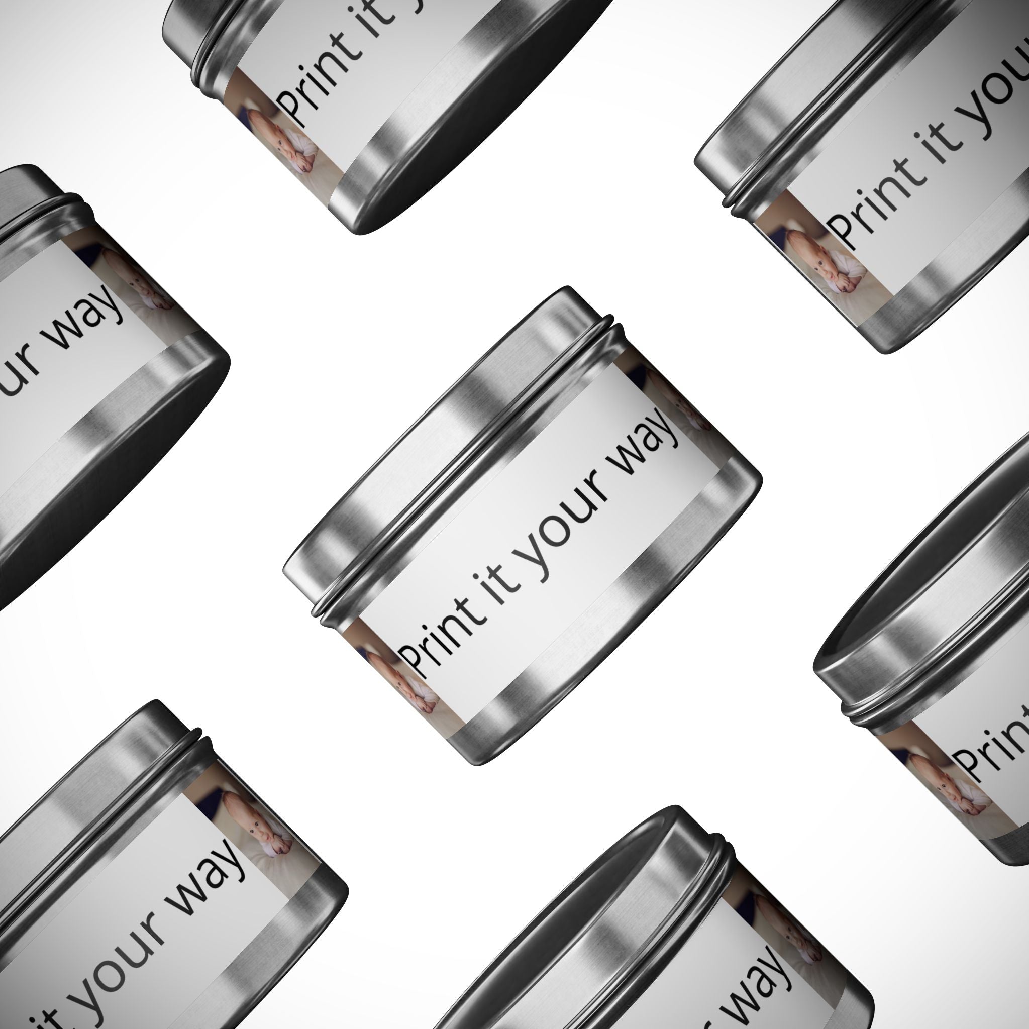 Personalized Tin Candle — Custom Photo & Text Scented Candle Gift