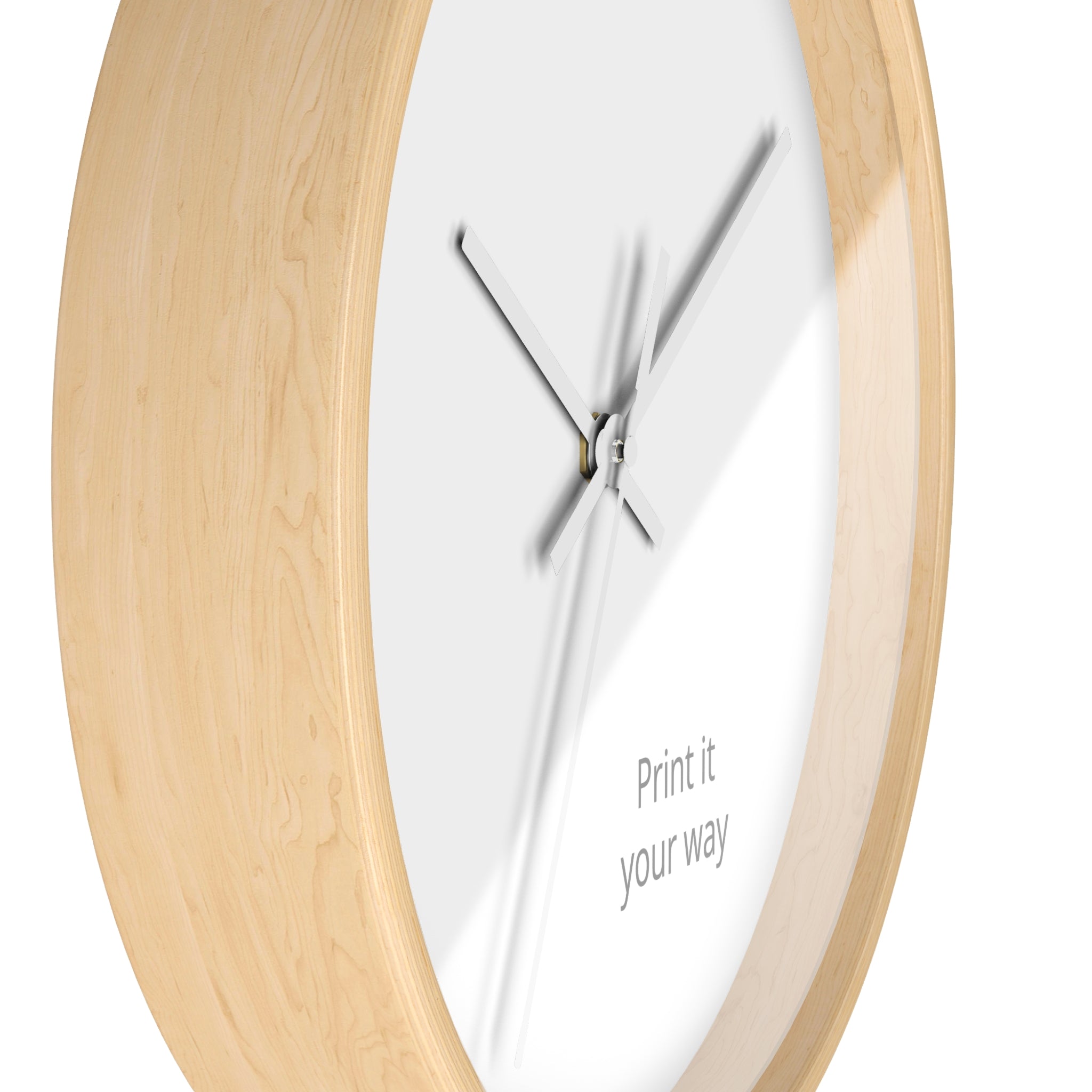 Minimal Custom Wall Clock — 'Print It Your Way' Modern White Face
