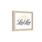 Framed Matte Canvas Print — "House of LeeLee" Script Wall Art