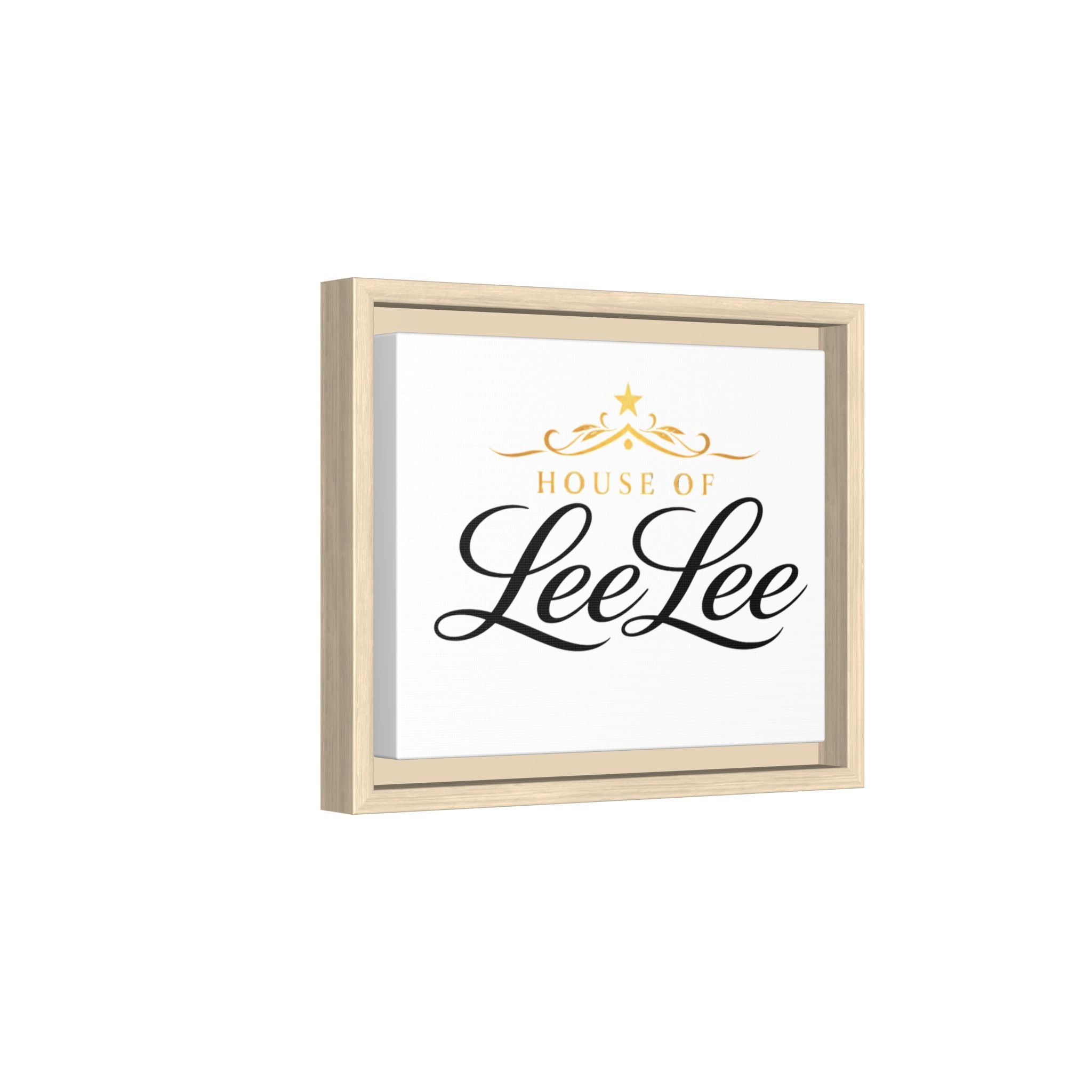 Framed Matte Canvas Print — "House of LeeLee" Script Wall Art