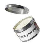 Personalized Tin Candle — Custom Photo & Text Scented Candle Gift