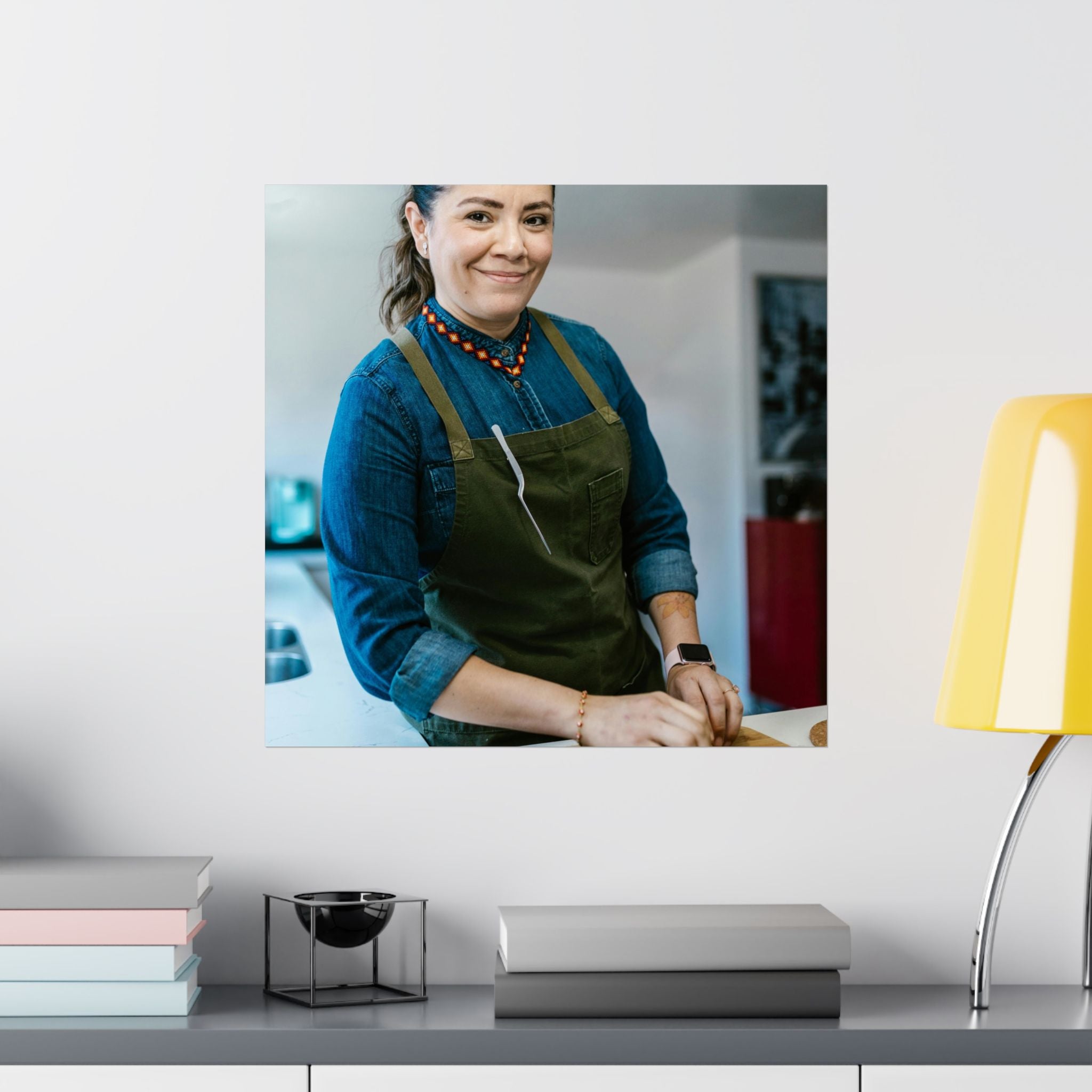 Matte Poster — Female Home Chef Portrait Kitchen Wall Art