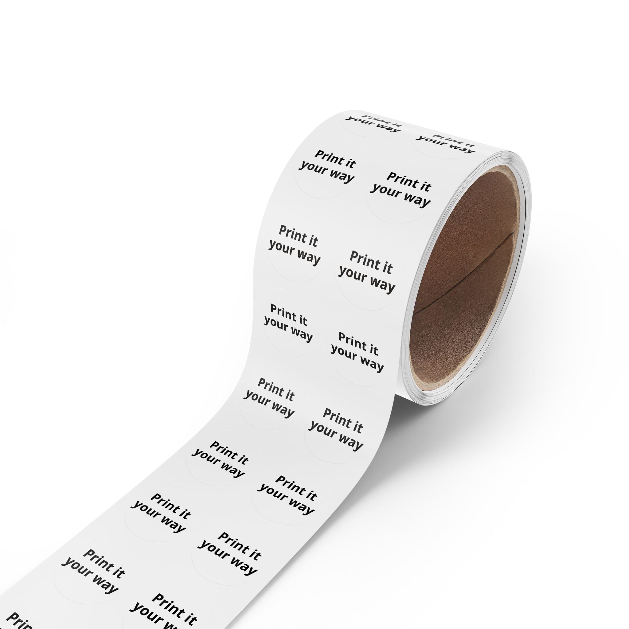 Round Sticker Label Rolls - Custom Printable 'Print it your way' Adhesive Labels